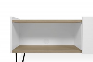 Meuble TV design NINA  Chêne clair et blanc